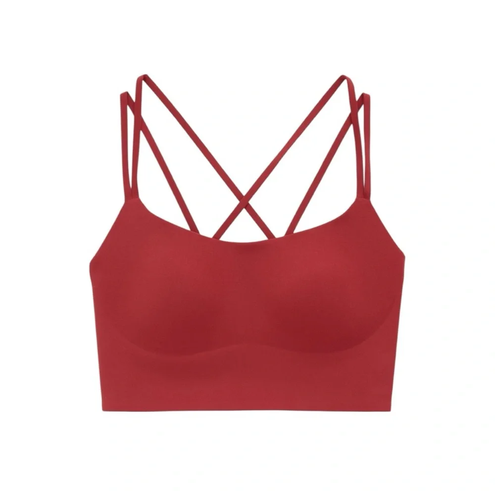 NWT Aerie Offline Real Me Hold Up Red Strappy Sports Bra Size XL - Picture 4 of 6
